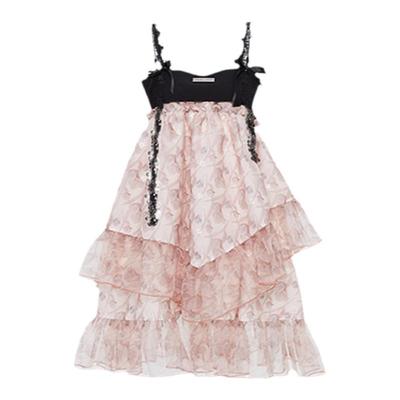 孔雪儿同款易碎商店吊带连衣裙