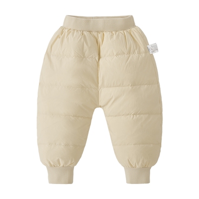 [抗菌远红外]儿童羽绒裤宝宝秋冬防风束脚裤男童鸭绒保暖女童裤子