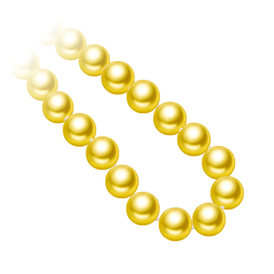 羽皇珠天然akoya海水珍珠项链香槟金浅金色日本珠14k金灯笼扣baby