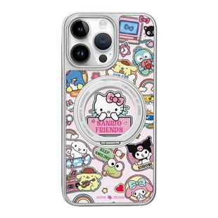 三丽鸥贴纸适用苹果17Promax手机壳新款14磁吸带支架iPhone16Pro全包套支点ip15高级的可爱女13pm全包仿皮air