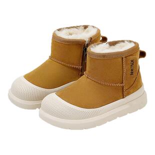 天美意2025新款冬季儿童大棉鞋男童靴子女童加厚保暖雪地靴中大童