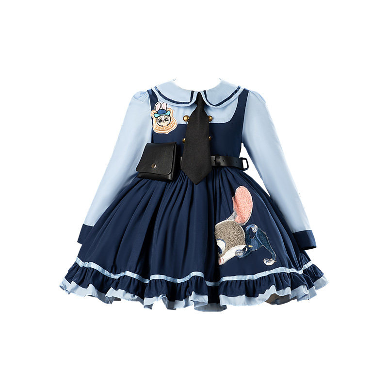 DeerBell女童兔子警官衣服连衣裙
