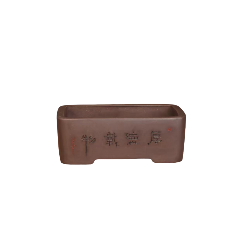 小长方手工紫砂盆中国风盆景