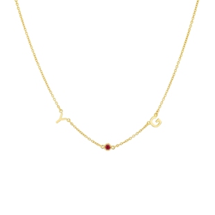 【精致锁骨链】TENCOO定制生辰石吊坠字母小众高级法式轻奢项链