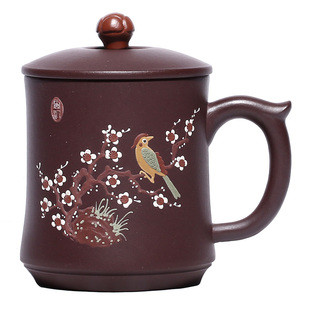 宜兴紫砂杯精品纯手工小号功夫茶杯家用男女士小容量带盖主人杯