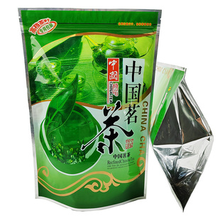 中国茗茶叶包装袋 自封口绿茶袋子 装500g250g大中小三款 批发