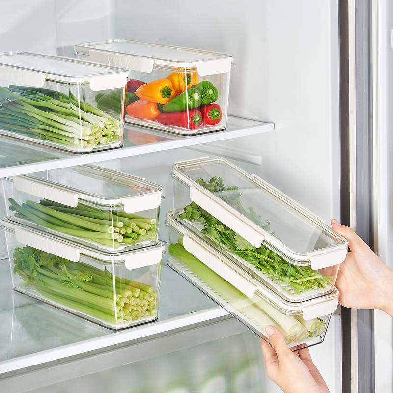 小葱香菜保鲜盒冰箱收纳盒面条挂面收纳分装盒水果蔬菜食品密封盒