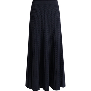 Brooks Brothers/布克兄弟女士25秋冬新品绞花纹理A字版型半身裙