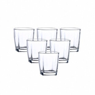 玻璃杯6只装家用水杯加厚耐热透明喝水杯泡茶杯牛奶杯套装啤酒杯