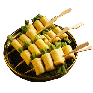 贡菜卷油扬豆皮串10串惠富康喜之船关东煮食材日韩煮物商用风琴串