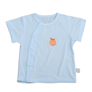 新生儿婴儿衣服T恤夏季薄款短袖冰丝莫夏天代尔男女宝宝半袖冰丝