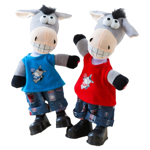 儿童毛绒电动摇头驴会唱歌学说话跳舞公仔疯狂搞笑逗乐的新年礼物