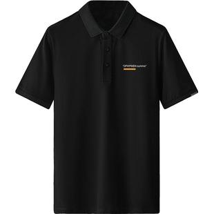 夏季保罗polo衫男短袖翻领t恤修身商务有领上衣服带领半袖打底衫