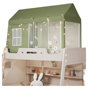 蚊帐家用2024新款儿童子母床蚊帐上下铺梯形高低床帐篷分床神器