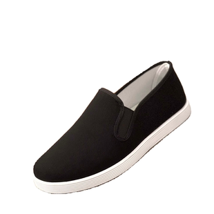 隆福源老北京布鞋男士超轻橡塑软底加绒布鞋一脚蹬中老年男鞋二棉