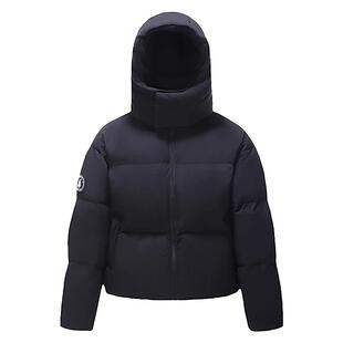 企鹅户外短款热能羽绒服女可拆卸帽子防风御寒面包服加厚外套