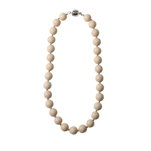 小众设计高级感白化石串珠项链耳钉欧美ins简约圆珠锁骨颈链耳环