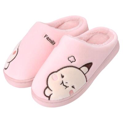 秋冬季厚底卡通保暖防滑家居拖鞋