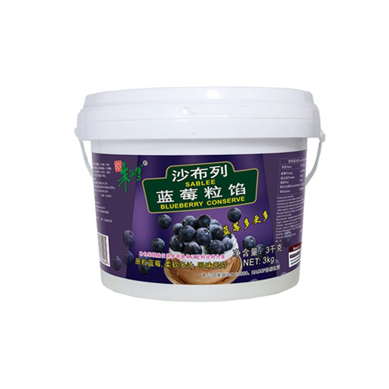 朱师傅蓝莓粒馅3kg 蛋糕面包夹心果酱西点淋面装饰涂抹烘焙原材料