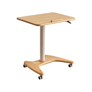 东方庄园全实木书桌电脑桌现代简约升降桌学习桌橡胶木可移动桌子