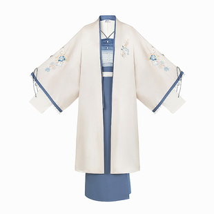 云藏月绣蔚蓝海原创改良汉服宋制旋裙日常汉元素女装新中式国风款