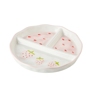 可爱陶瓷分格分餐盘大人减肥专用211减脂定量儿童早餐家用一人食