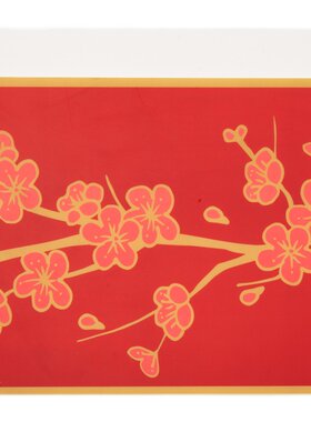 喜庆红色梅花图案餐垫45x35cm