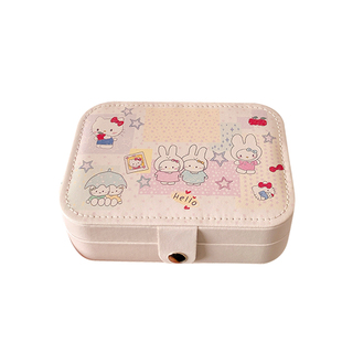 可爱猫咪首饰盒大容量便携旅行耳钉耳环戒指项链手饰品收纳盒小型