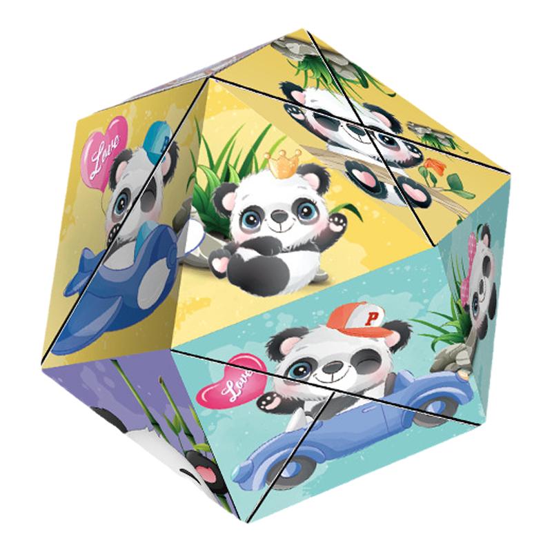 百变无限魔方翻转立体几何折叠3d变形积木熊猫儿童益智玩具小礼物