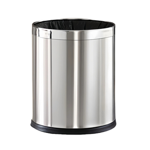304不锈钢垃圾桶家用商用圆筒无盖双层客厅厨房卫生间厕所大号