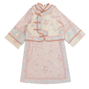 格格服女童古装清朝秋冬加厚儿童冬季汉服中国风唐装满族拜年服装