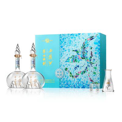 品牌直营●西凤酒华山论剑旗舰店52度晶彩凤香白酒礼盒500ml*2