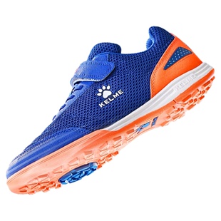 卡尔美儿童足球鞋男童TF碎钉小学生女专业训练鞋夏透气网面魔术贴