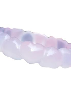 带证书正品巴西冰种心形白玛瑙