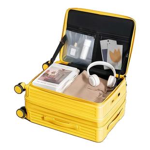 前置开口行李箱女2025新款可扩展多功能拉杆箱26寸旅行登机皮箱子