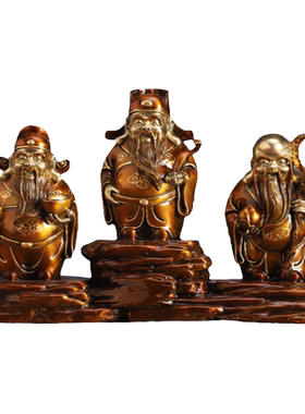 涛羽纯铜祝福室内古茶色切金工艺