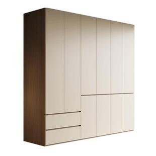 一门到顶60cm欧松板衣柜分段式免安装家用卧室2025新款五六门柜子