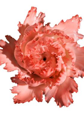 非遗手工陶瓷釉下彩牡丹瓷花香插