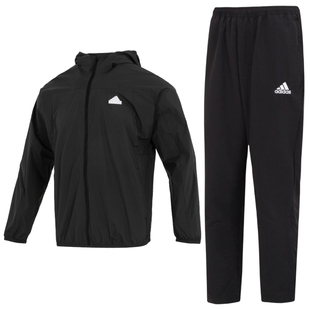 阿迪达斯梭织夹克外套男运动服2026春夏新款跑步健身防风衣IT3940