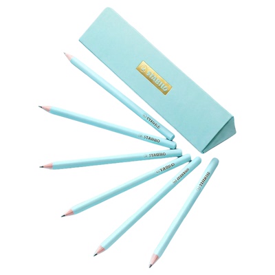 stabilo思笔乐铅笔云朵亲肤触感铅笔护眼色幼儿园初学者学习文具用品儿童无毒正姿铅笔hb小学生专用一二年级