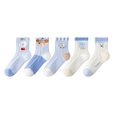 男童袜子春夏薄款纯棉短袜