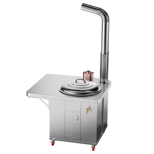 2025新款柴火灶农村家用烧木柴新型无烟特厚移动地锅不锈钢柴火炉