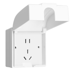 明装插座防水盒86型一体浴室开关面板保护罩室外户外五孔防水插座