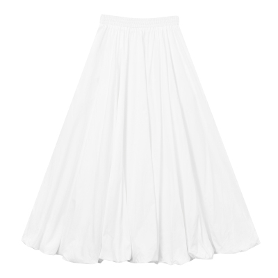 中长款时尚大摆花苞半身裙