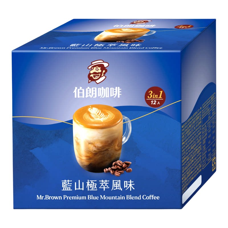 Mr. Brown Coffee伯朗先生三合一蓝山风味180g混合咖啡速溶12x15g