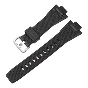 树脂手表带适配casio卡西欧钢铁之心GSTB400系列运动防水硅胶表链