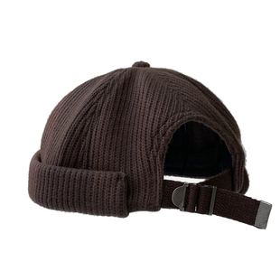 MUCUNXI日系复古雅痞地主帽男女秋冬纯色可调节瓜皮帽无檐水手帽