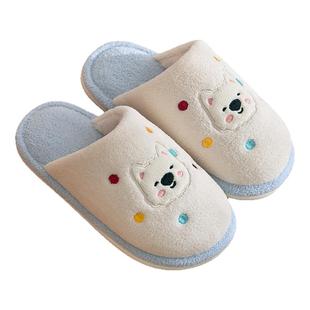 买1送1棉拖鞋女款秋冬季2025新款室内家居情侣一对保暖毛绒拖鞋男