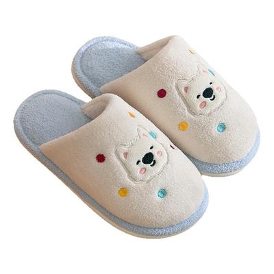 买1送1棉拖鞋女款秋冬季2025新款室内家居情侣一对保暖毛绒拖鞋男