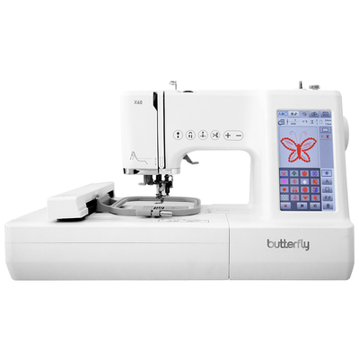 蝴蝶牌X60缝绣一体机电脑绣花缝纫机家用台式刺绣logo字体汉字母
